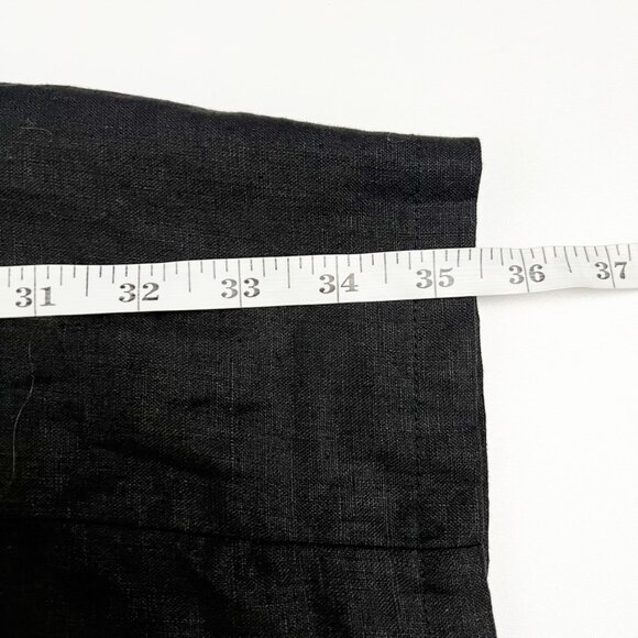 NWT Dissh Dress Women's Size 14 Black 100% Linen Long Sleeve Midi Dark Romantic - Picture 12 of 15